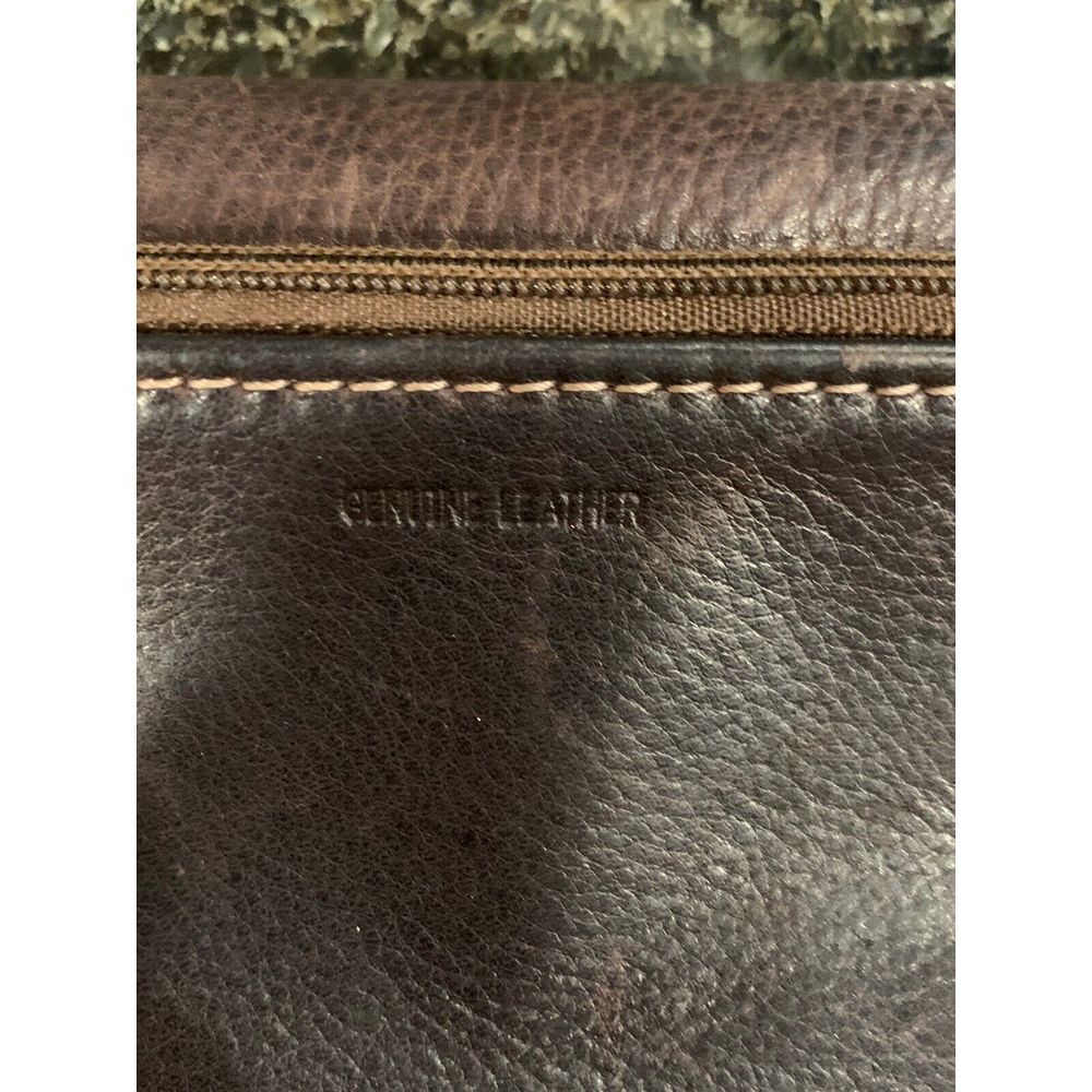 Fossil Brown Trifold Checkbook Wallet Genuine Soft‎ Leather - Picture 7 of 11